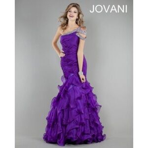 Jovani 5788 Ruffle Mermaid Party Dress